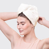 Kitsch Quick Dry Hair Towel - Eco White