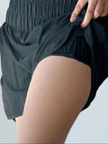 Track Shorts With Lining & Mesh Back Pockets - Deep Sky