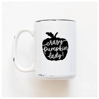Prairie Chick Prints Mug White - crazy pumpkin lady