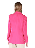 Black Tape Double Breasted Blazer - Hot Pink