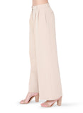 Black Tape High Waisted Wide Leg Pant - Tan