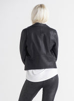 Dex Faux Leather Moto Jacket - Black